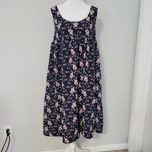 POL Womens Floral Midi Dress SMALL Babydoll Empire‎ Flowy Wedding Summer Comfort
